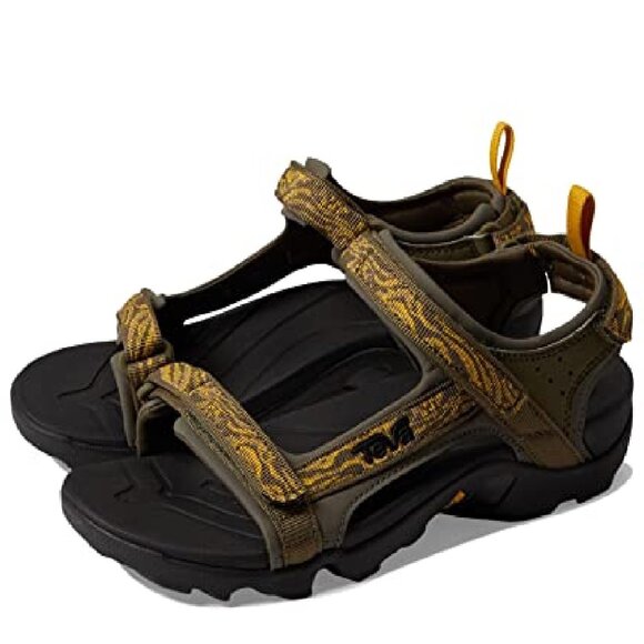 Teva Boy's Tanza Sandal, Lava Olive, 4 Big Kid - Picture 1 of 1